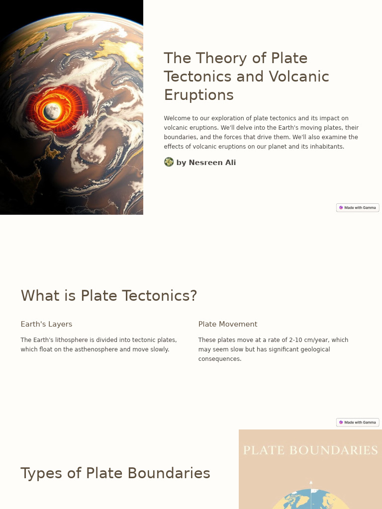 The Theory Of Plate Tectonics And Volcanic Eruptions Pdf Plate