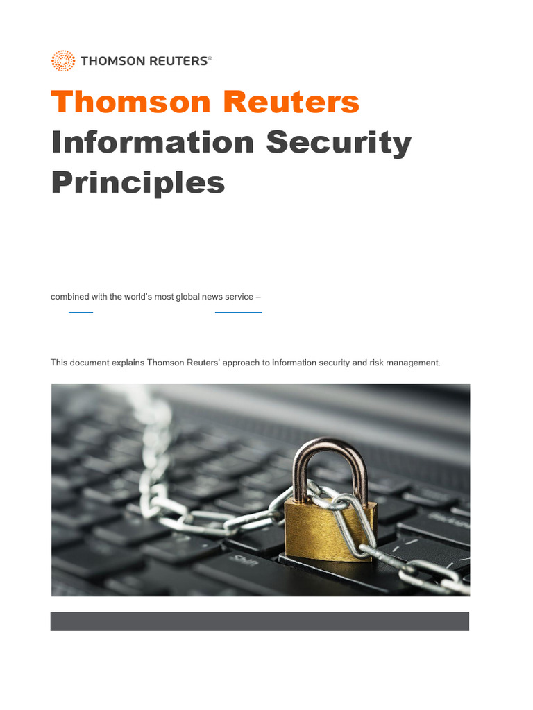 Thomson Reuters Information Security Guide | PDF | Security | Computer ...