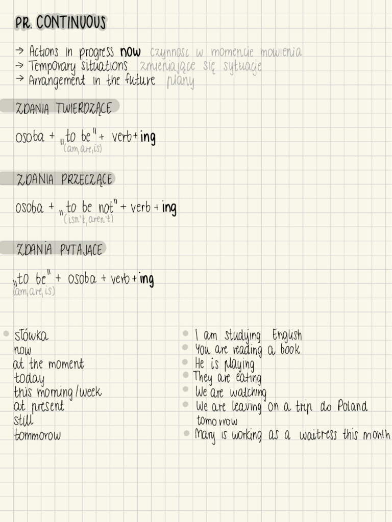 English Present Continuous Tense Guide | PDF