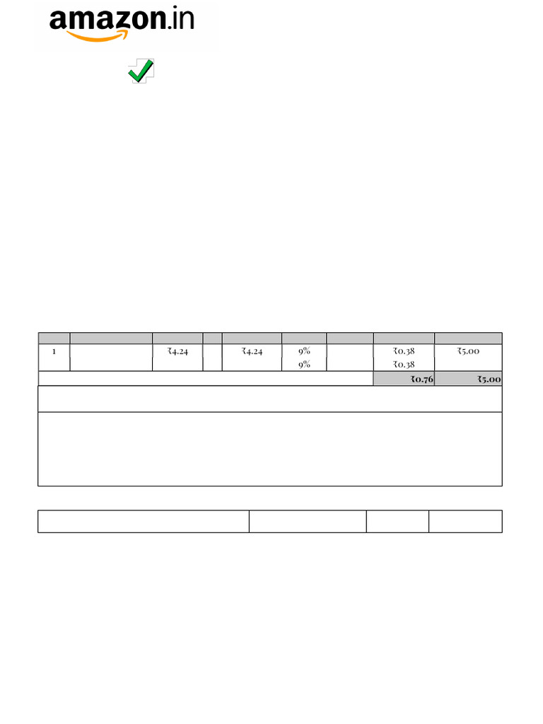 Amazon Tax Invoice and Bill Details | PDF | Invoice | Taxes