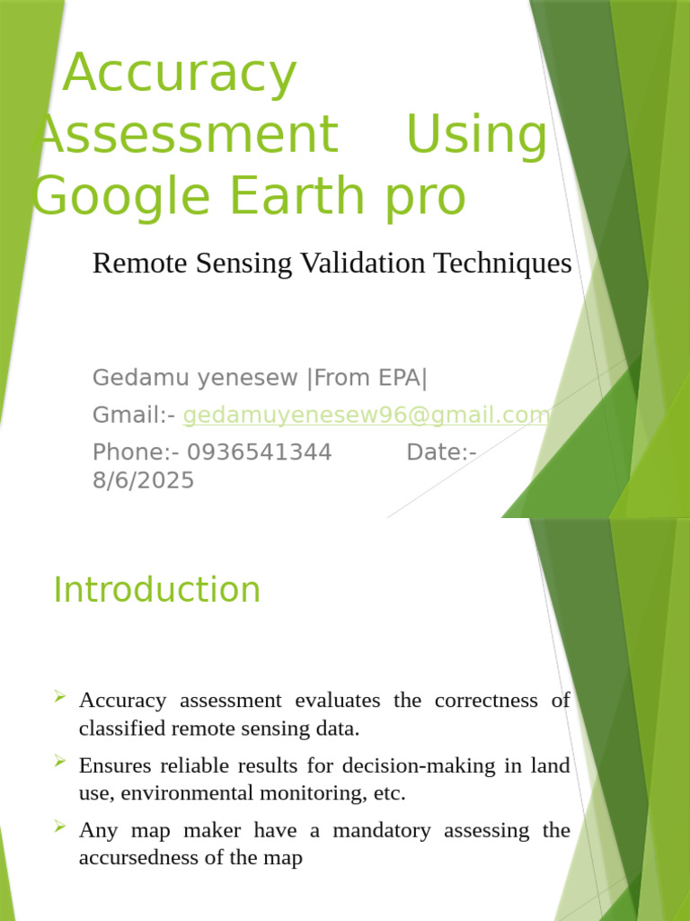 Accuracy Assessment Google Earth | PDF | Sampling (Statistics ...