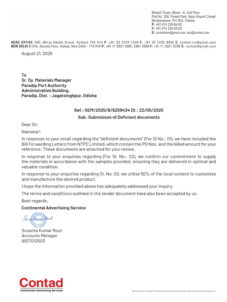 Paradip Port Letters (AR-mac) 22-23 | PDF