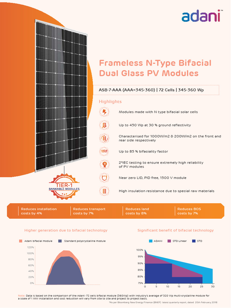 N-PERT Bifacial Datasheet | PDF | Solar Panel | Photovoltaics