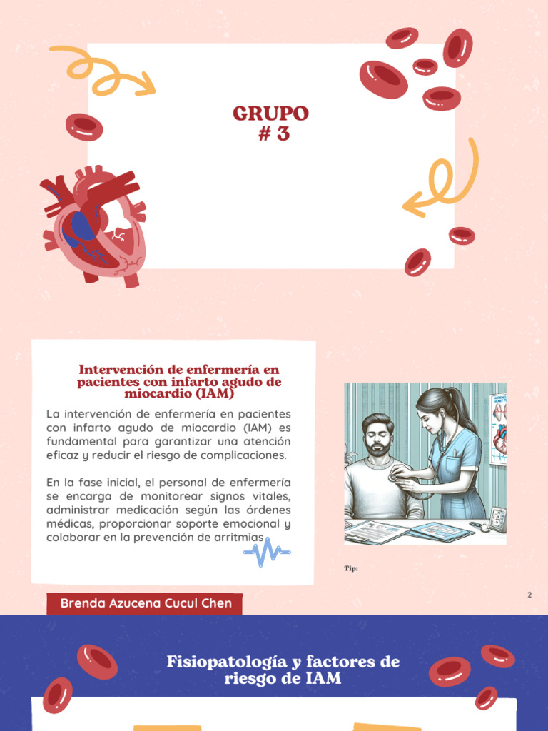 Intervención de enfermería en IAM | PDF | Infarto de miocardio ...