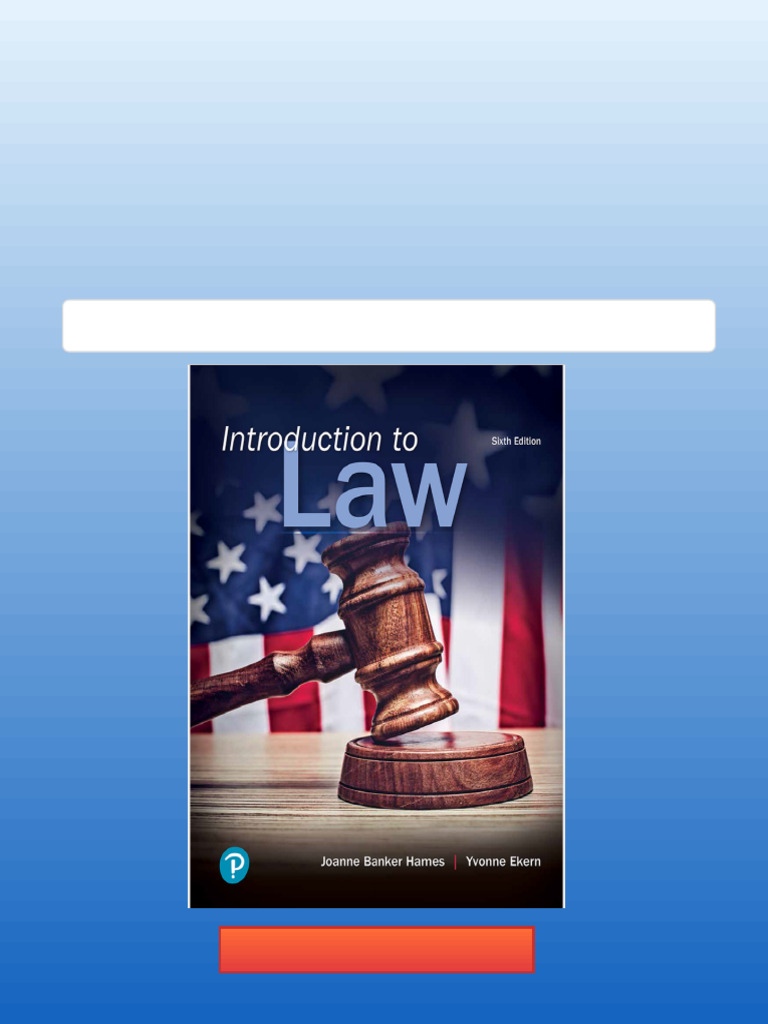 (Original PDF) Introduction to Law 6th by Joanne B. Hames latest pdf ...