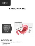 Barium Meal Procedure Guide | PDF