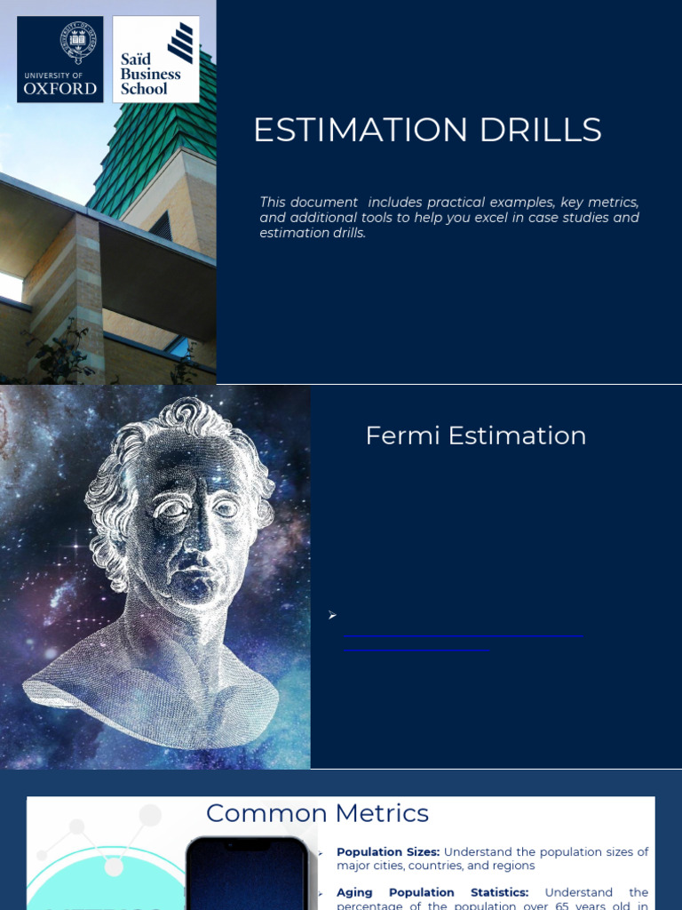 Fermi Estimation Techniques and Drills | PDF