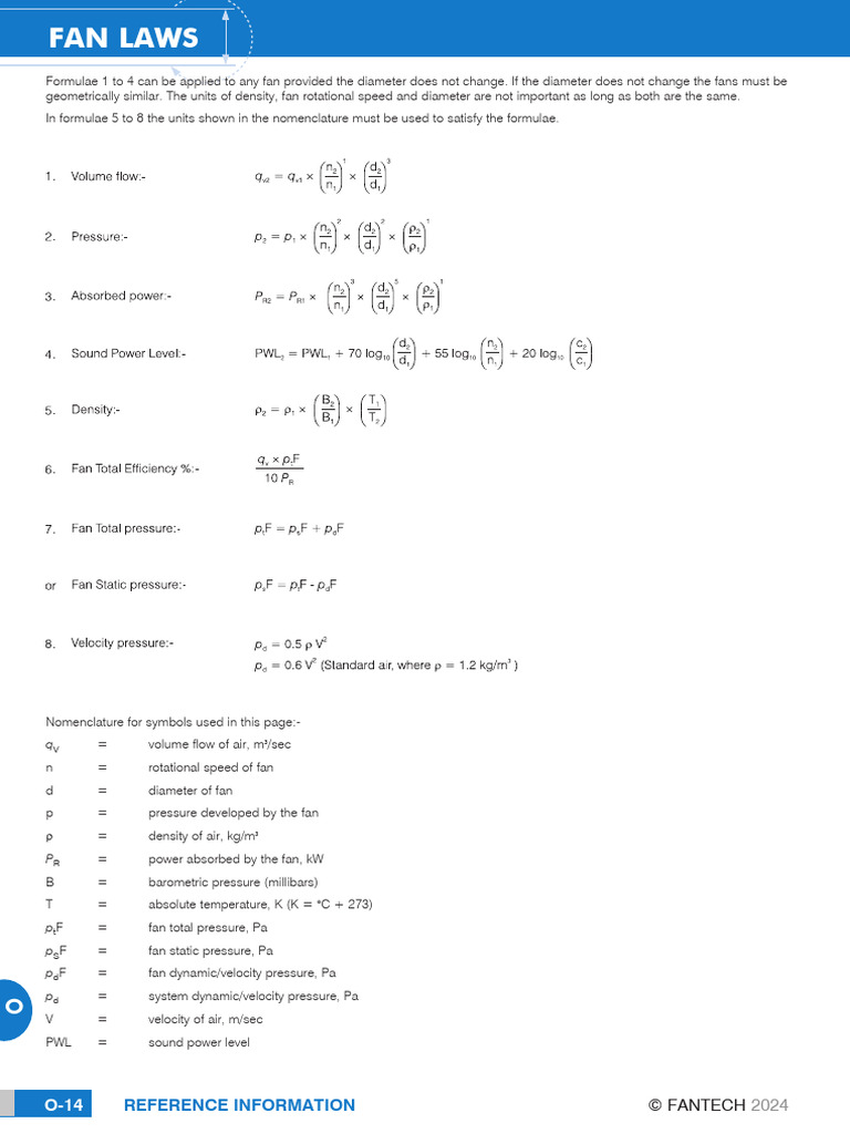Understanding Fan Affinity Laws | PDF