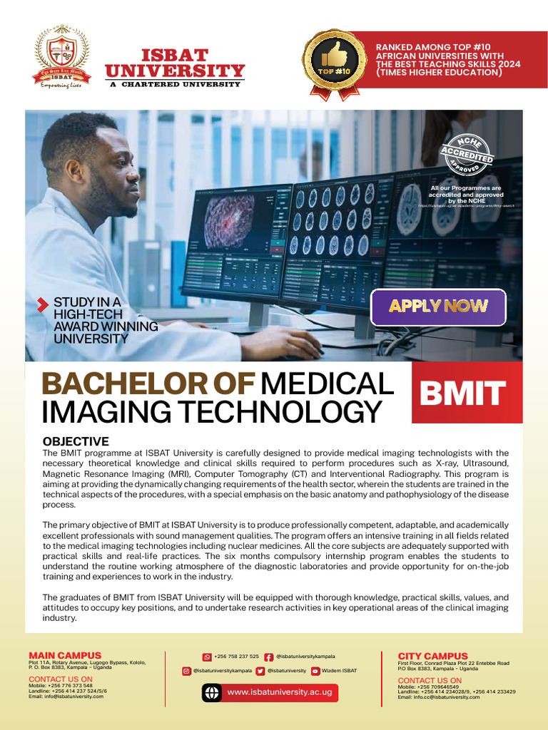 BMIT Course Overview at ISBAT University | PDF | Medical Imaging ...