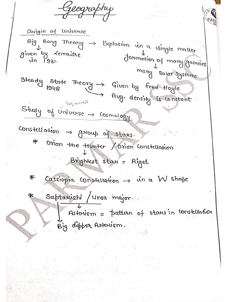 Geography Hand Made Note For SSC Exams | PDF