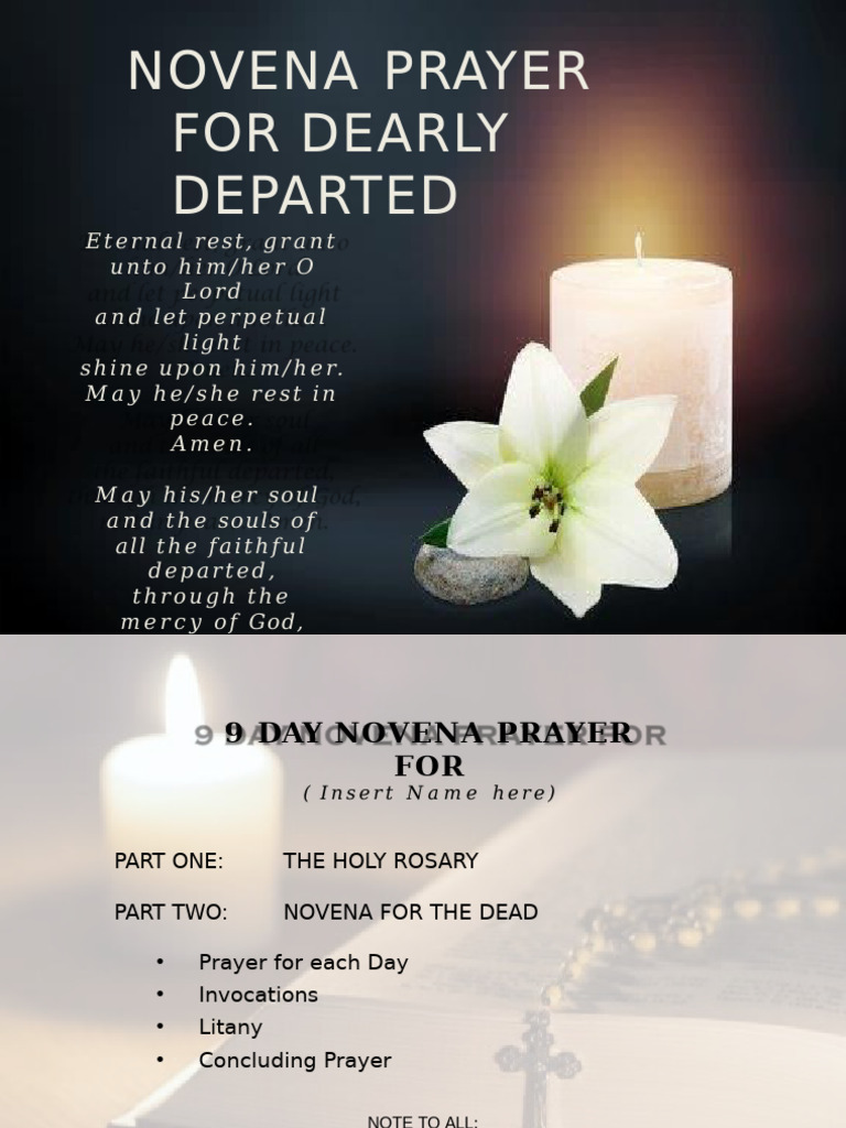 Novena Prayer for the Departed Souls | PDF | Lord's Prayer | God The Father