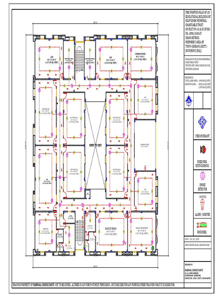 Fire Fighting Plan for Educational Building | PDF | Fires
