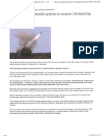 Russia Report on US Anti-Missile Shield