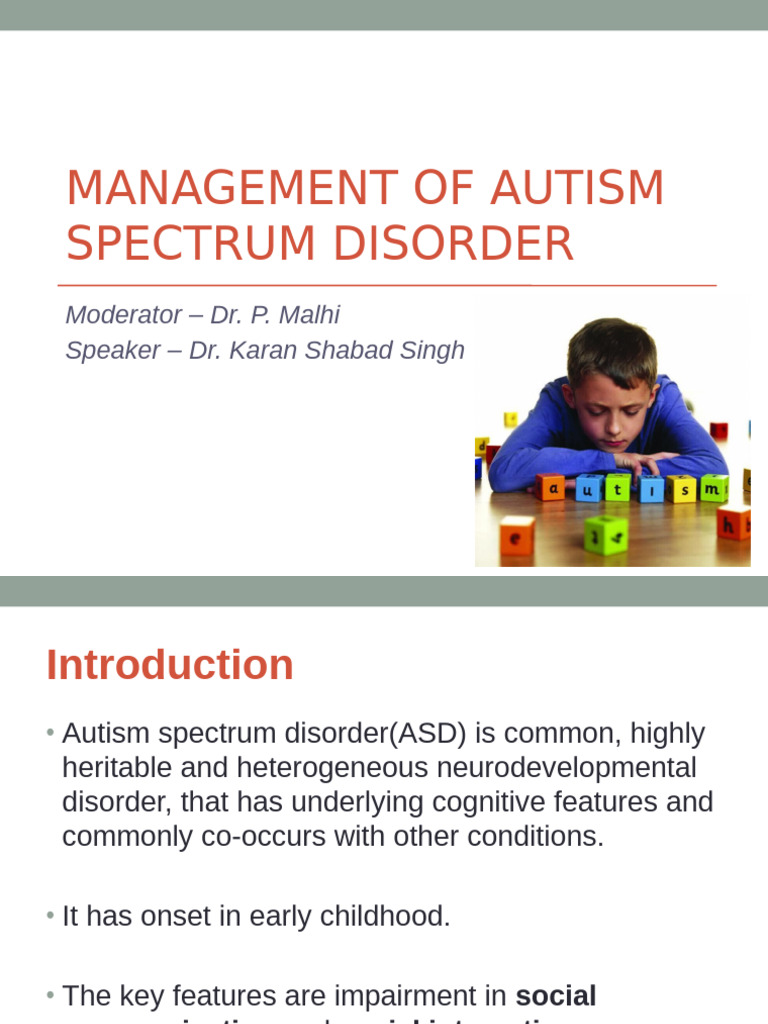Autism Spectrum Disorder Management Guide | PDF | Autism | Mental Disorder