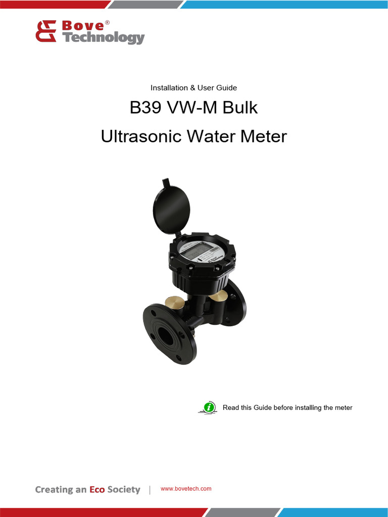 B39 VW-M Ultrasonic Water Meter Guide | PDF | Flow Measurement | Ultrasound