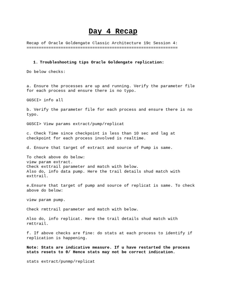 Day4 Recap | PDF | Replication (Computing) | Databases