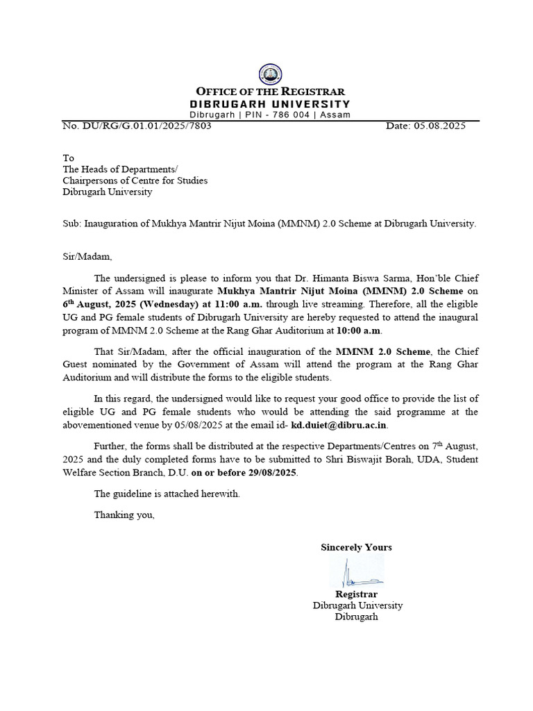 MMNM 2.0 Scheme Inauguration Notice | PDF