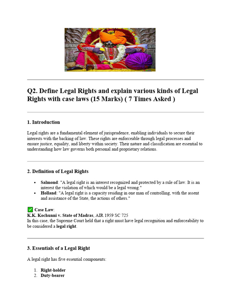 Understanding Legal Rights and Their Types | PDF | Rights | Rule Of Law