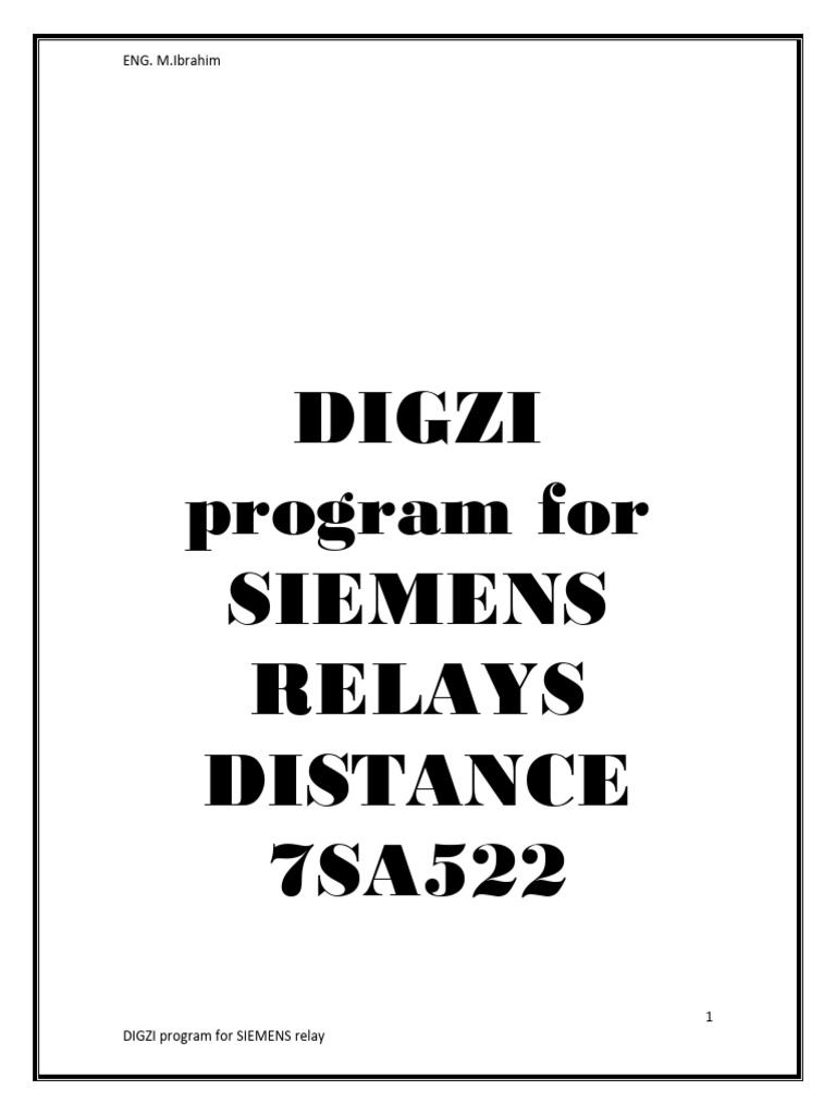 Digsi Program For Siemens Relay Pdf Computer Engineering Computing