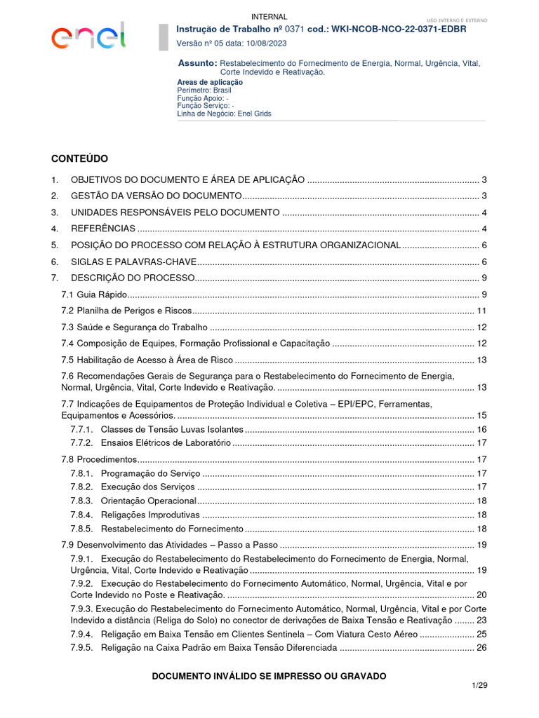 WKI-NCOB-NCO-22-0371-EDBR - Restabelecimento Do Fornecimento de Energia ...