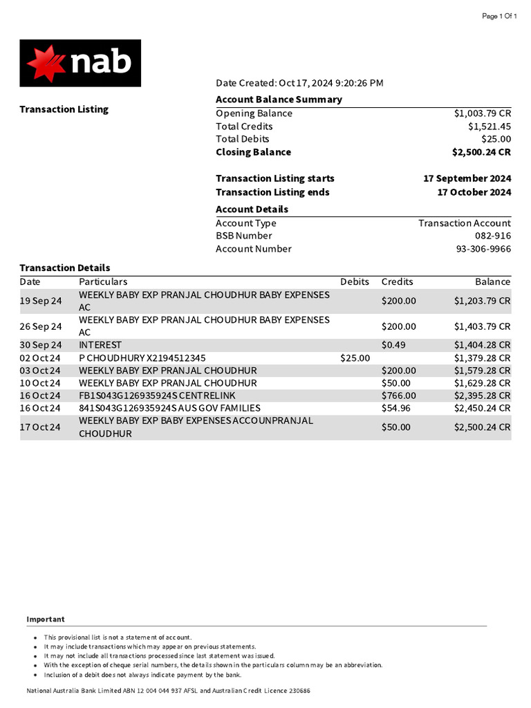 Transaction Listing Summary Report | PDF | Debits And Credits ...