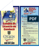 Folleto Cambio de Licencia de Conducir, Concepción - Chile