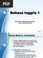 Bahasa Inggris 1 - Pertemuan 6