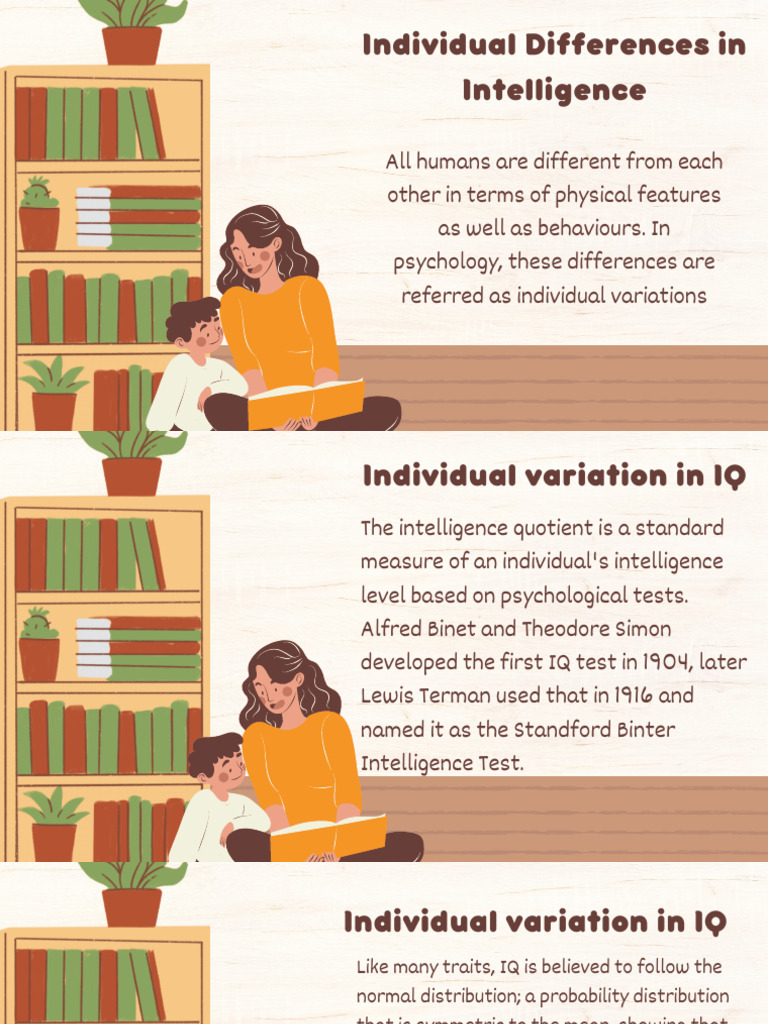 Understanding Individual Intelligence Variations | PDF | Intellectual ...