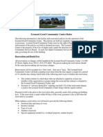 Leonard Good Community Center Rules