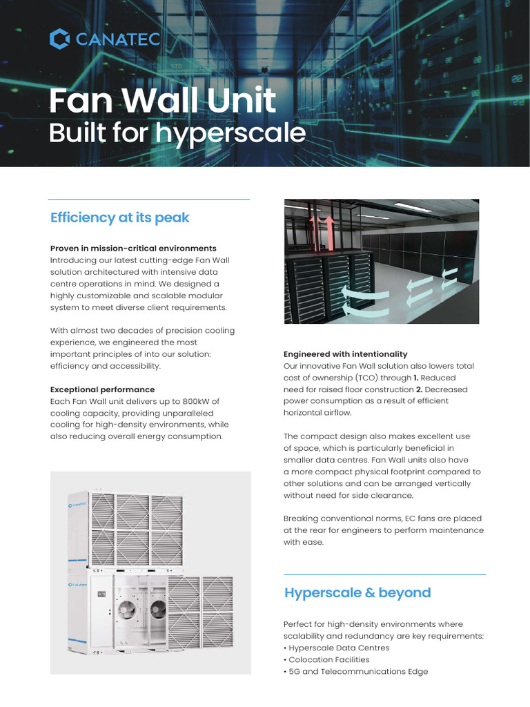 Advanced Fan Wall Solution for Data Centers | PDF | Data Center