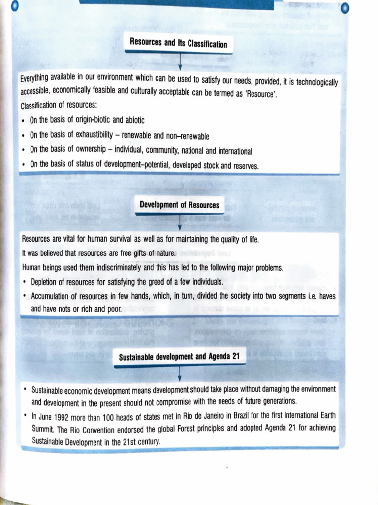 Geo Ch-1 Resources and Development | PDF | Resource | Sustainable ...