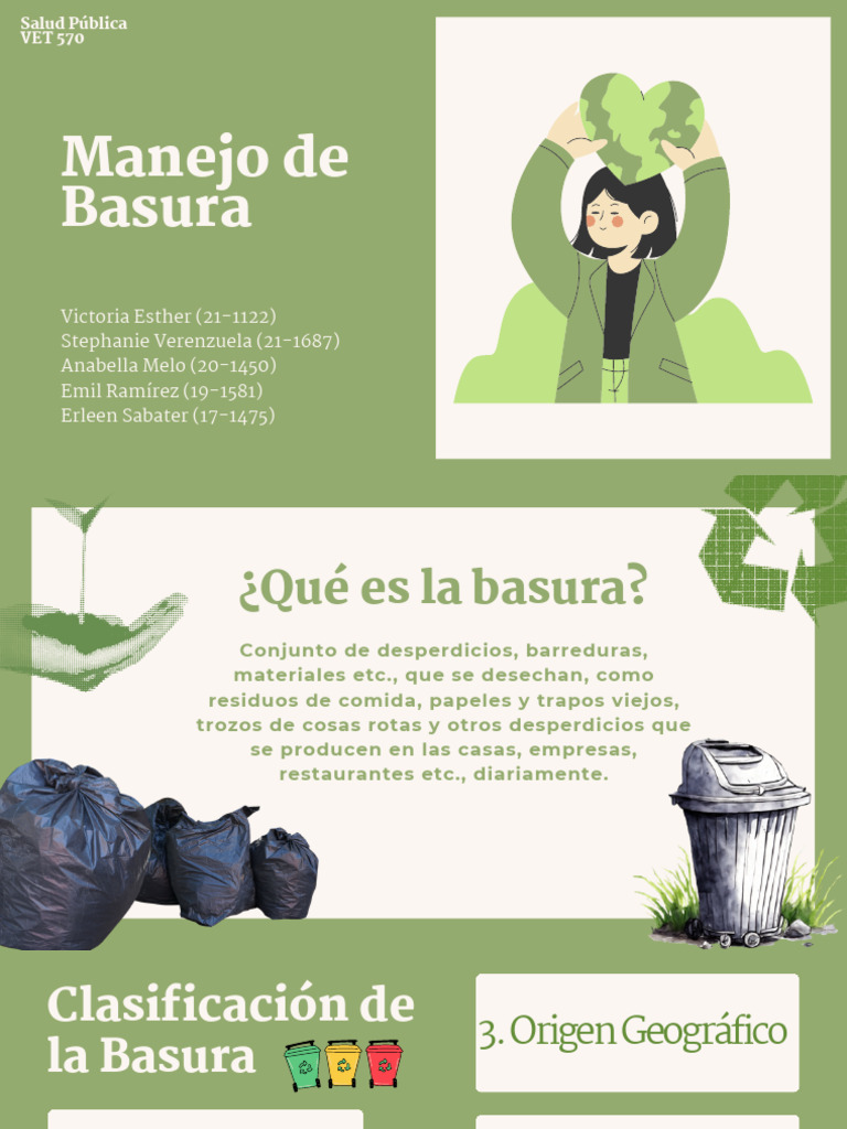 Clasificación y Manejo de Basura | PDF | Residuos | Tratamiento de ...
