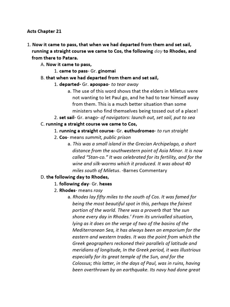 NT-029 - Acts Chapter 21 - RM Commentary | PDF | Paul The Apostle ...