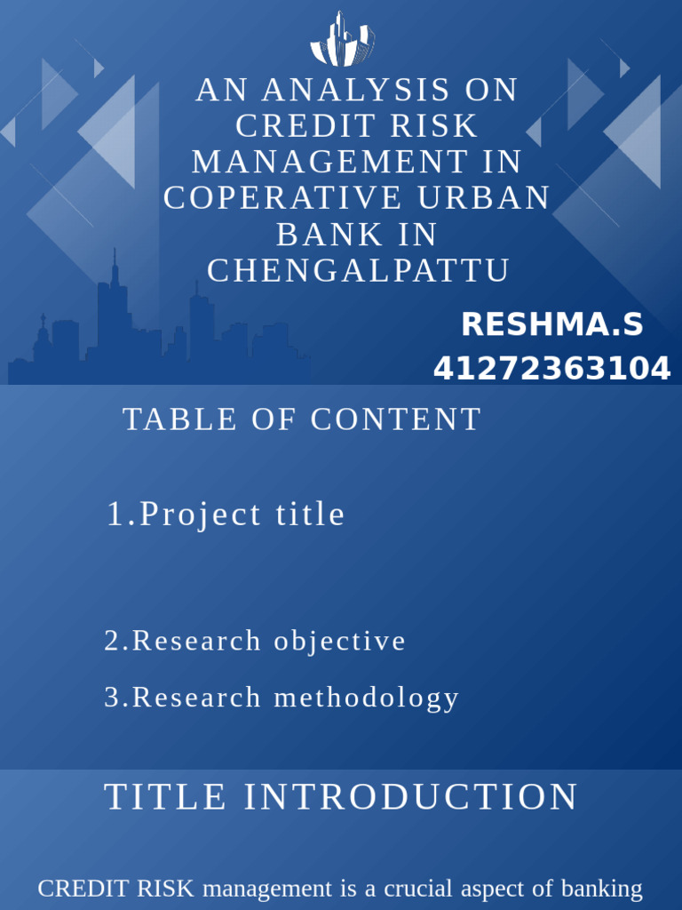Credit Risk Management in Urban Banks | PDF | Methodology | Risk Management