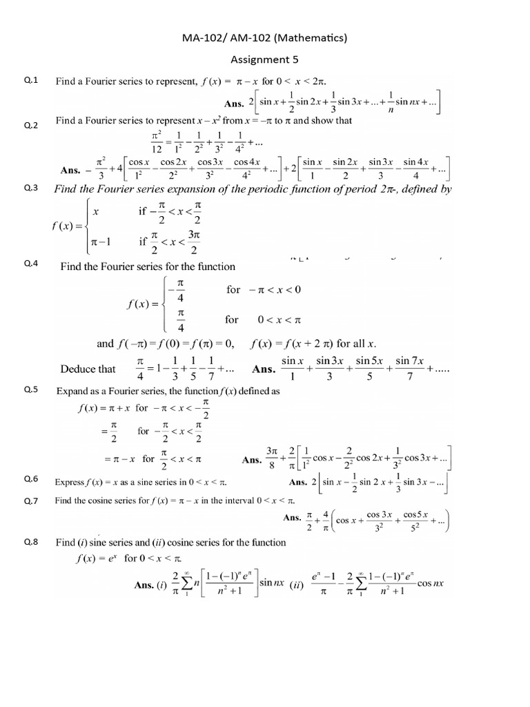 Assignment 5 AM - 102 | PDF