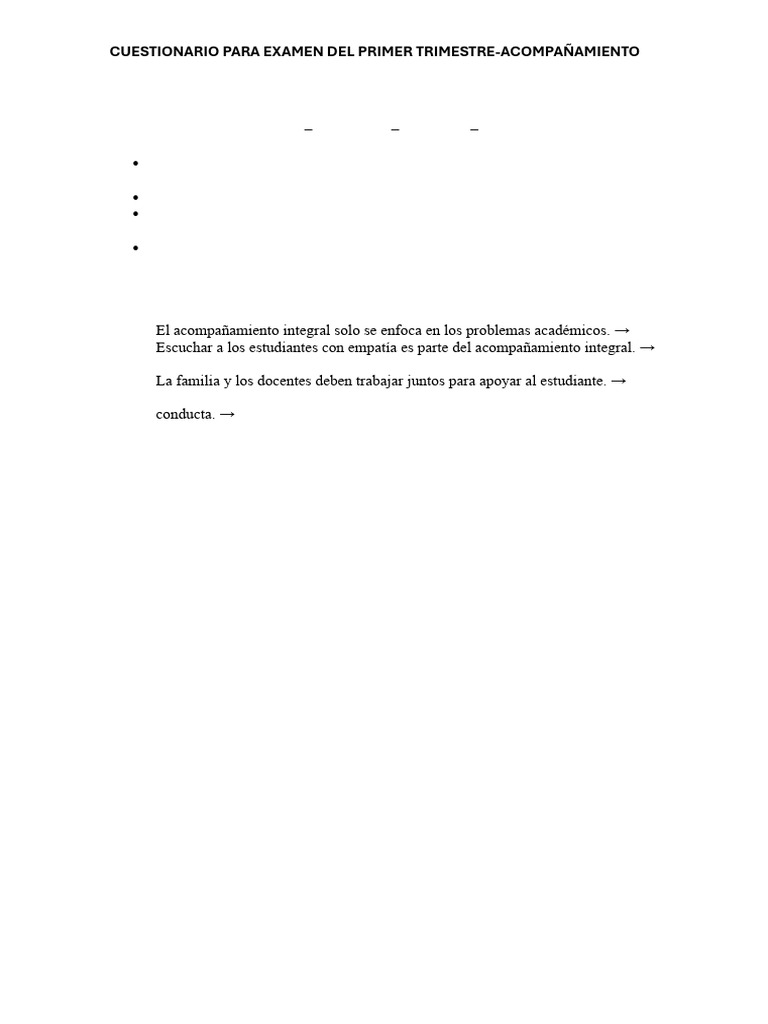 Acompañ-Cuestionario 1er T | PDF