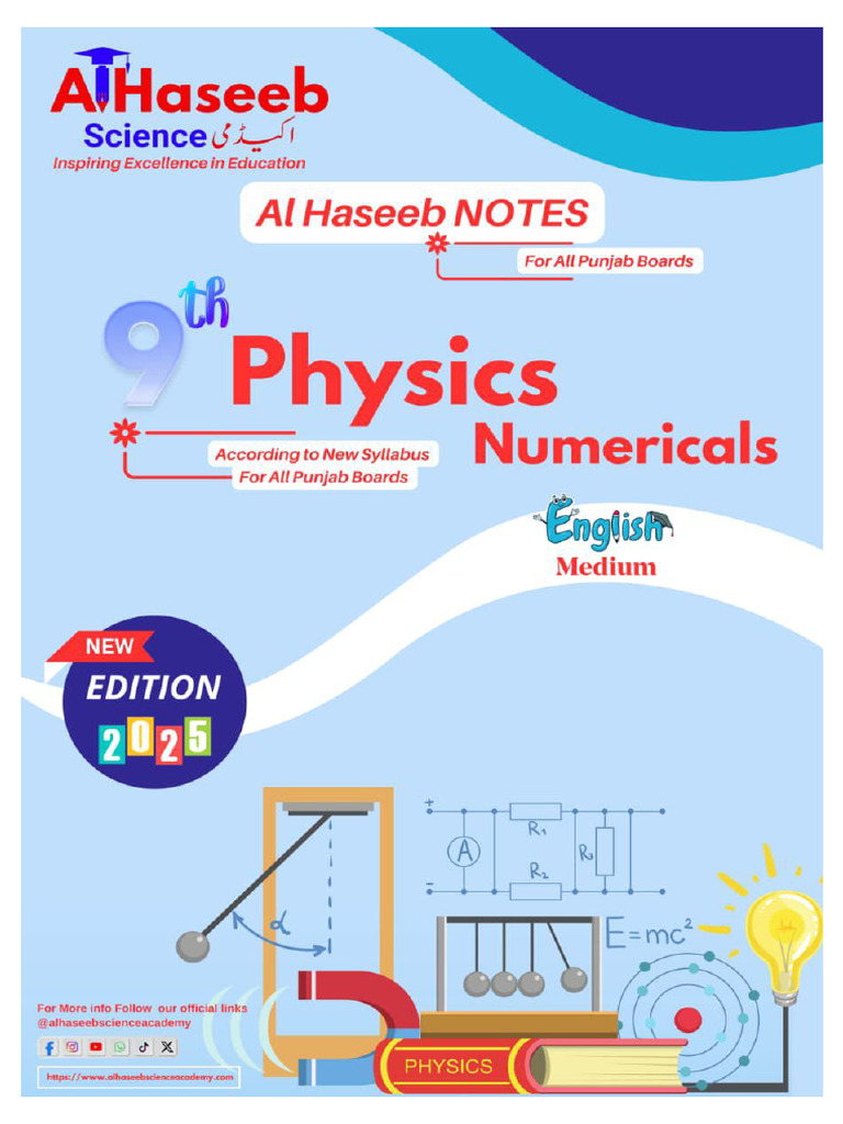 9th Physics Numericals New Syllabus by Al Haseeb Science Academy | PDF