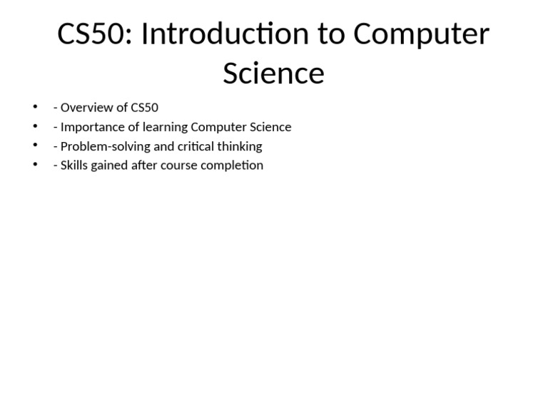 CS50: Intro to Computer Science Skills | PDF