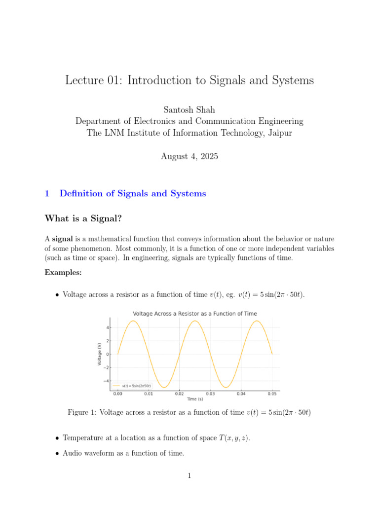 Introduction to Signals and Systems | PDF | Discrete Time And ...