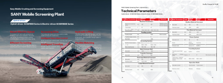 Mobile Screening Plant Overview | PDF