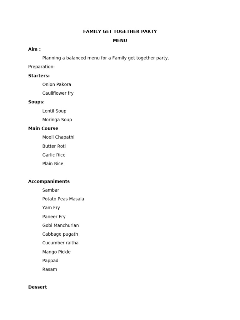 Family Get Together | PDF