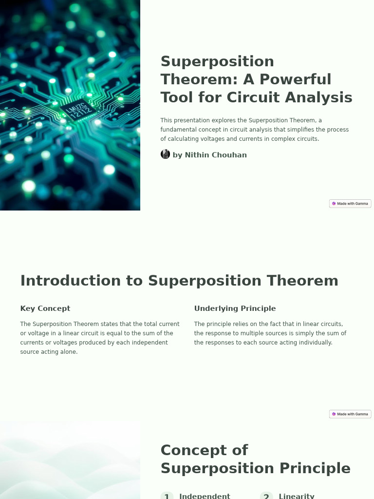 Superposition Theorem A Powerful Tool For Circuit Analysis | PDF ...
