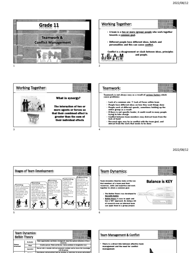 Team Dynamics and Conflict Management | PDF | Mediation | Value (Ethics)