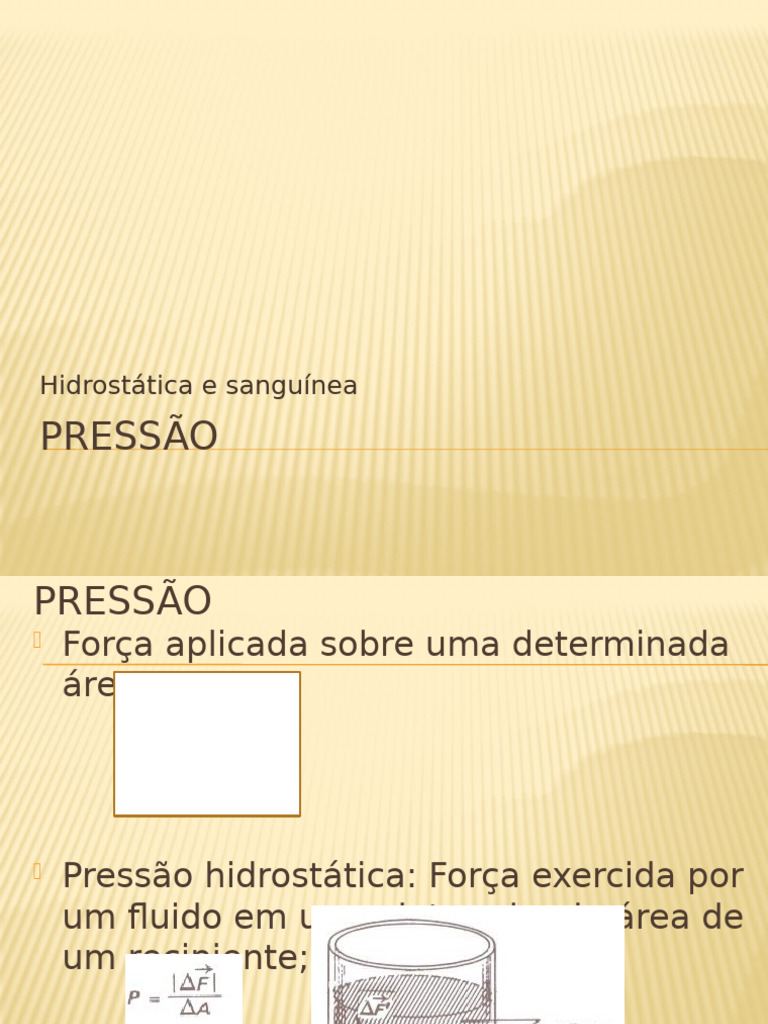 Aula 08 - Pressão | PDF