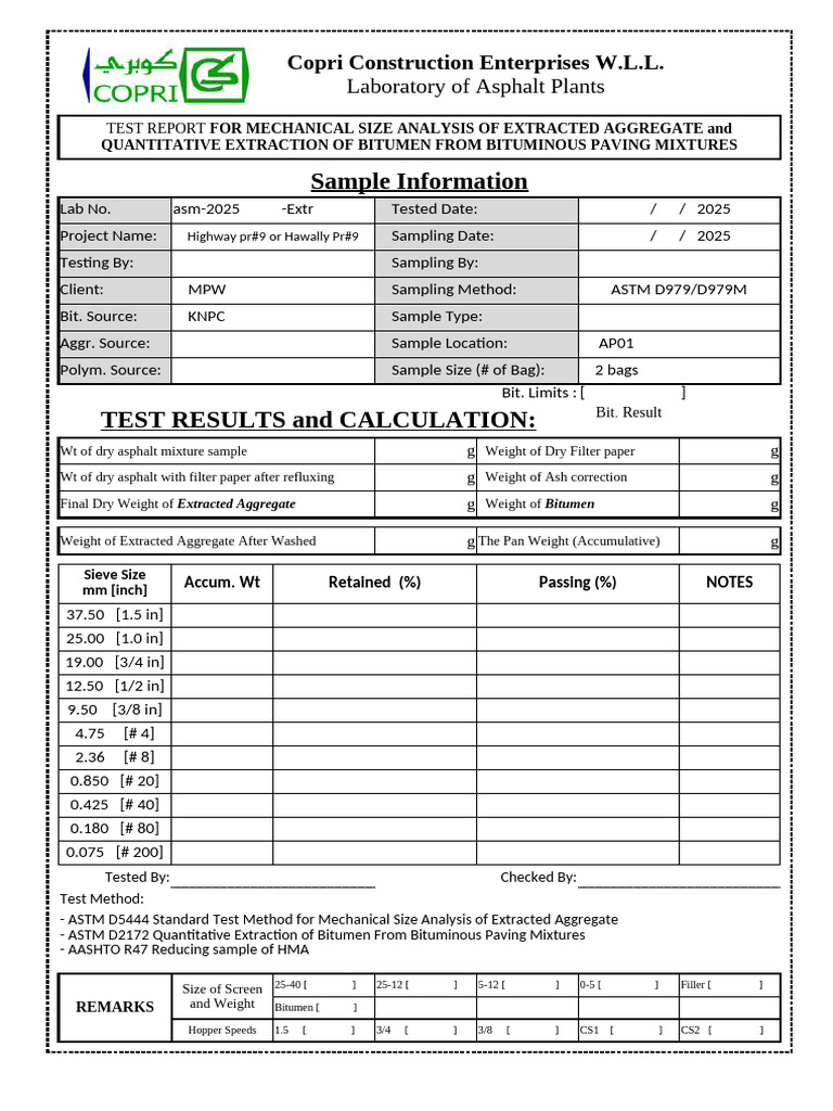 2025 VG 40 Bitumen Test Report | PDF