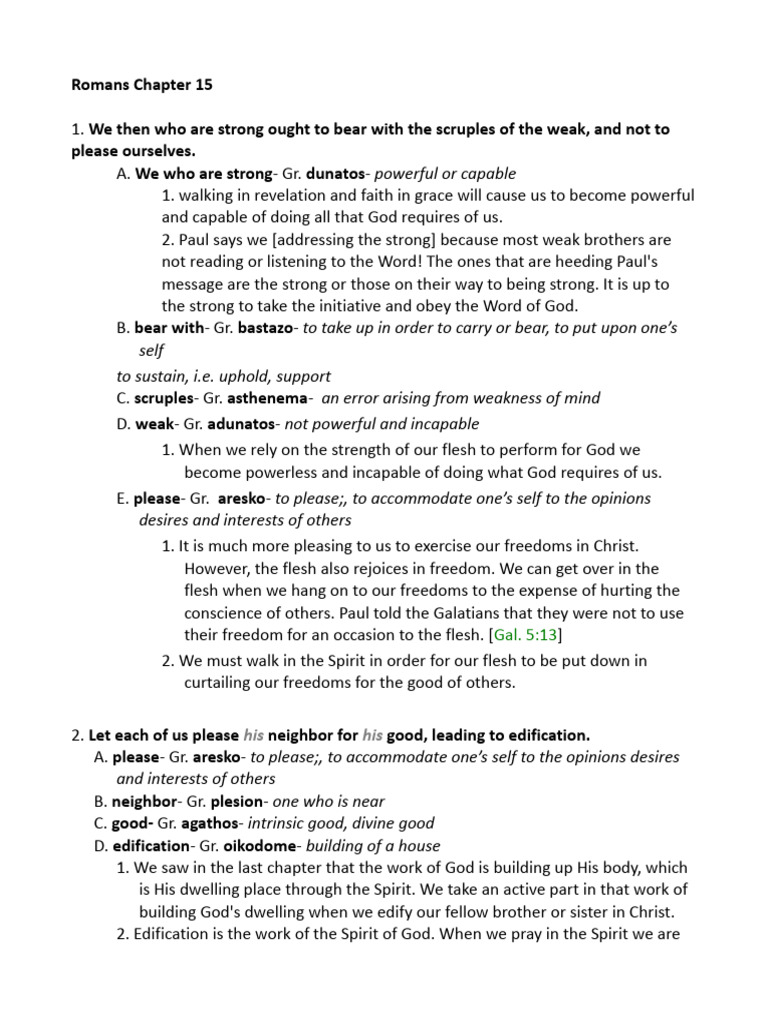 Understanding Romans Chapter 15 | PDF | Logos (Christianity) | Paul The ...