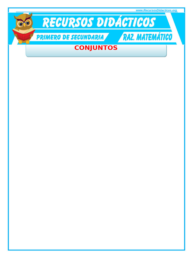 Ejercicios de Conjuntos para Secundaria | PDF