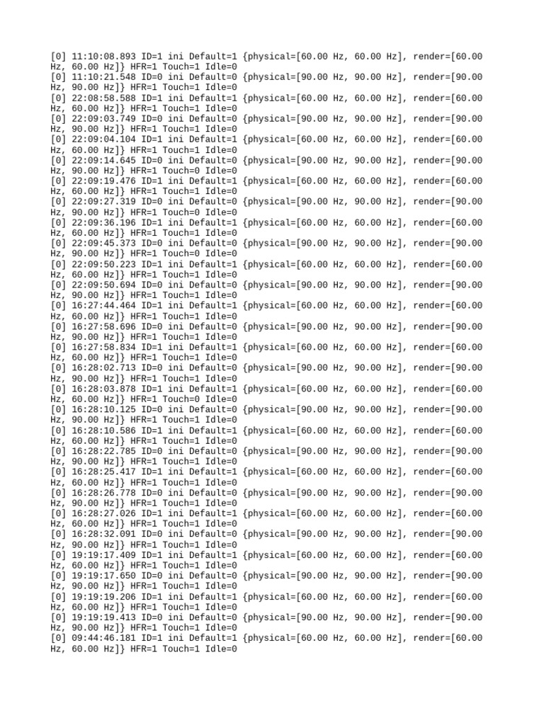 VRR Information Log Analysis | PDF