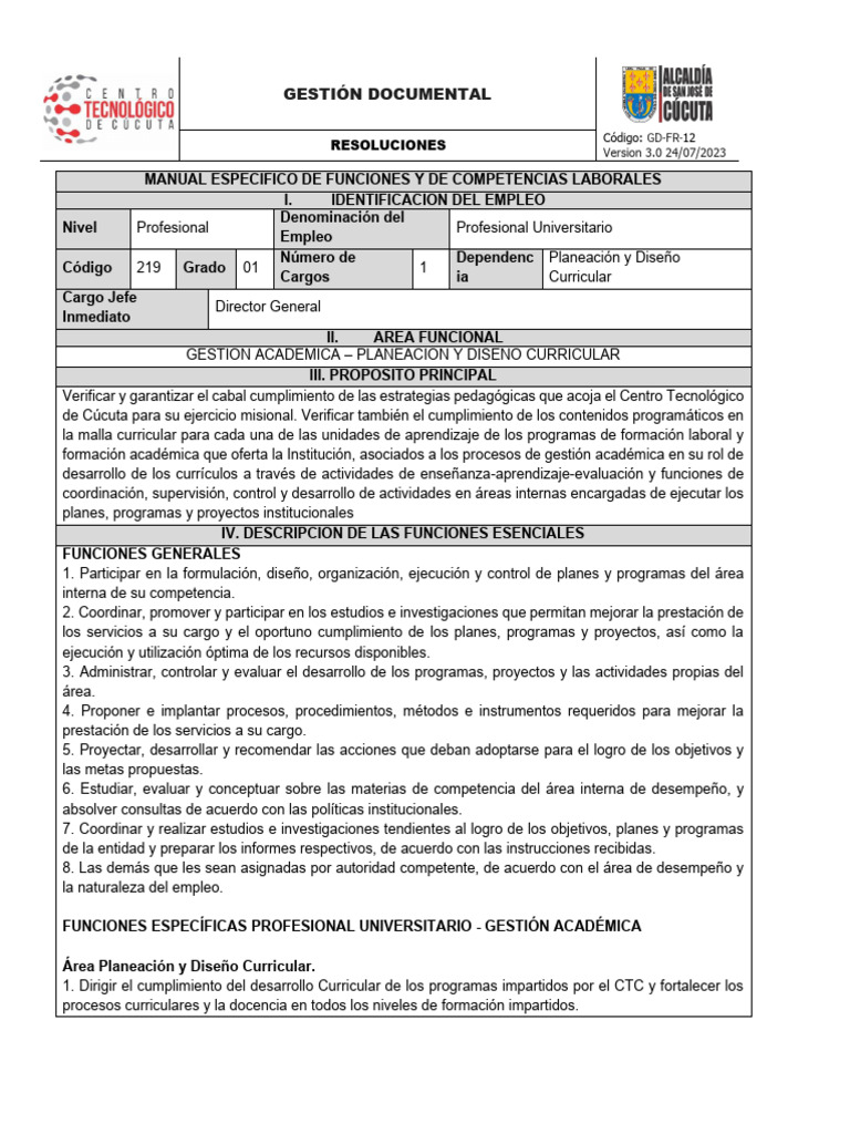 Manual de Gestión Académica y Curricular | PDF | Plan de estudios