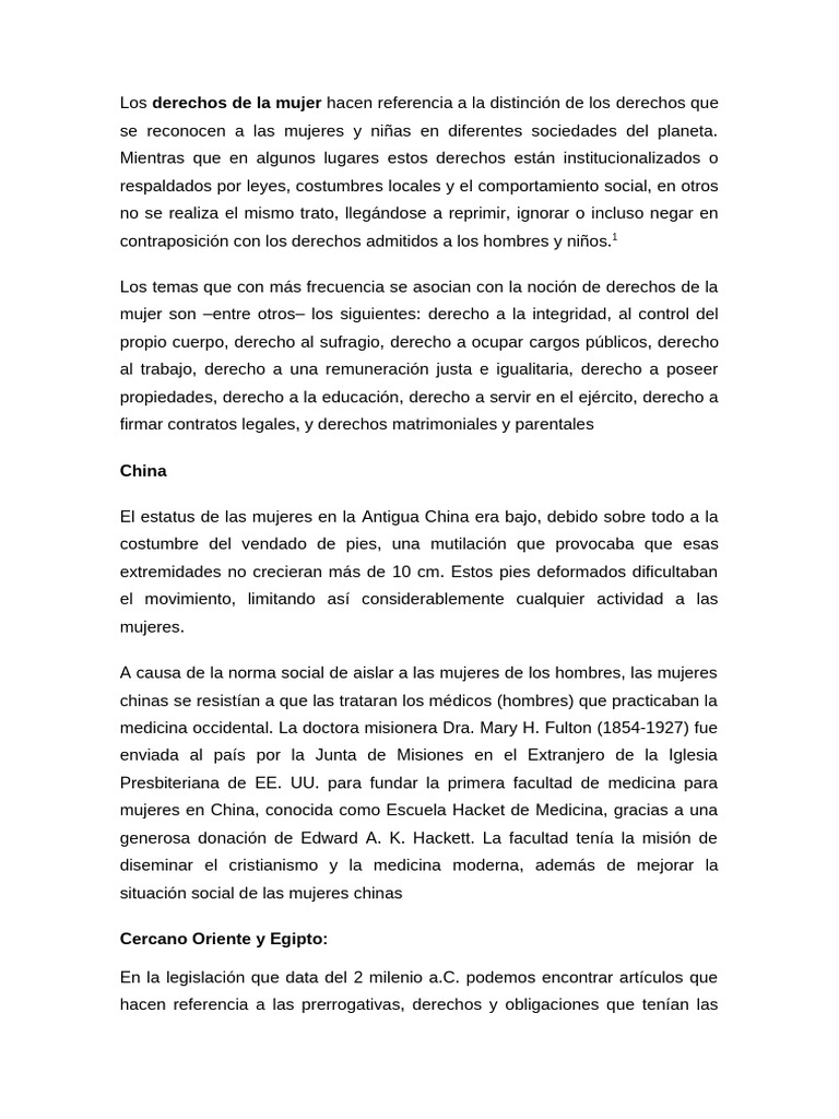 Apunte Historia de Los Derechos de Las Mujeres | PDF | Derechos de las ...